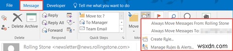 Để Quy tắc Outlook quản lý Hộp thư đến Email của bạn