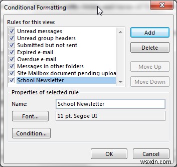 Cách đánh dấu hộp thư đến Outlook của bạn bằng định dạng có điều kiện