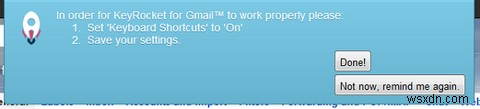 Học nhanh các phím tắt của Gmail với KeyRocket cho Gmail 