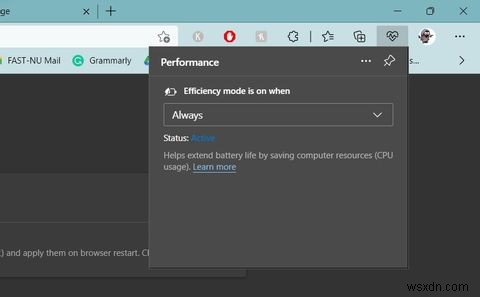 Cách sử dụng Chế độ hiệu quả trong Microsoft Edge 