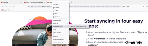 Cách gửi tab giữa các thiết bị của bạn bằng Firefox 