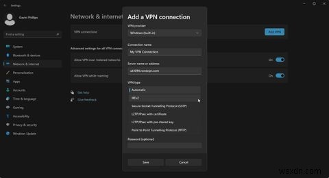 Cách thiết lập VPN trong Windows 11 