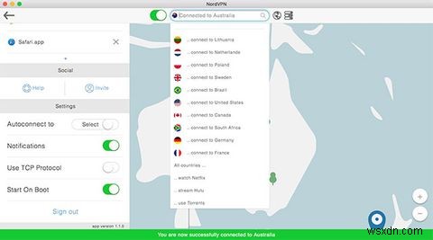 NordVPN dành cho Mac:Dễ dàng quản lý quyền riêng tư và khu vực trong OS X 