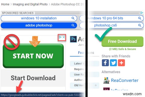 Cách tránh quảng cáo giả được ngụy trang dưới dạng liên kết tải xuống giả