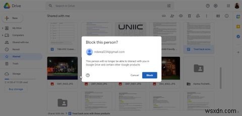 Cách chặn ai đó trong Google Drive 