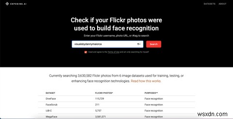Cách kiểm tra xem ảnh Flickr của bạn có được sử dụng cho phần mềm nhận dạng khuôn mặt hay không 