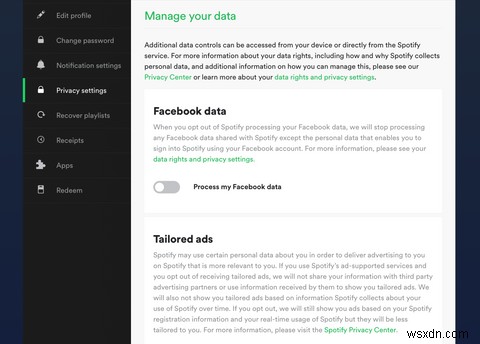 Cách ngăn Facebook chia sẻ dữ liệu của bạn với Spotify 