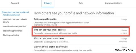 Tăng cường quyền riêng tư trên LinkedIn của bạn bằng cách giới hạn ai có thể xem địa chỉ email của bạn