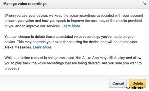Cách xóa dữ liệu giọng nói Amazon Echo của bạn