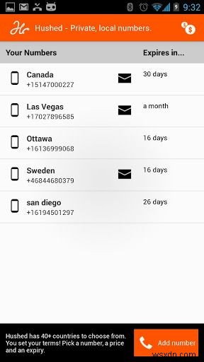 Sử dụng Hash để tạo số điện thoại dùng một lần ở 40 quốc gia [Android / iOS] 
