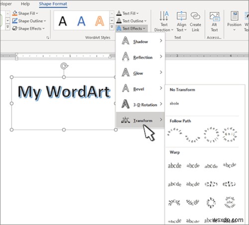 Cách chèn Văn bản trong Vòng tròn HOẶC Văn bản trong Vòng tròn trong Microsoft Word 