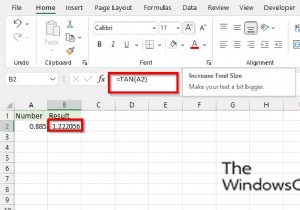 Cách sử dụng hàm TAN trong Microsoft Excel 