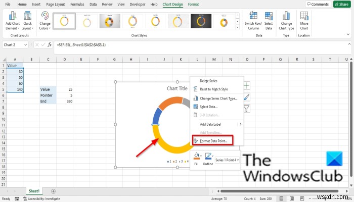 Cách tạo Biểu đồ đo trong Excel 