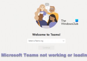 Ứng dụng web Microsoft Teams không hoạt động hoặc đang tải 