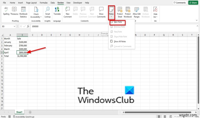 Cách thêm, chèn và sử dụng Ghi chú trong Excel