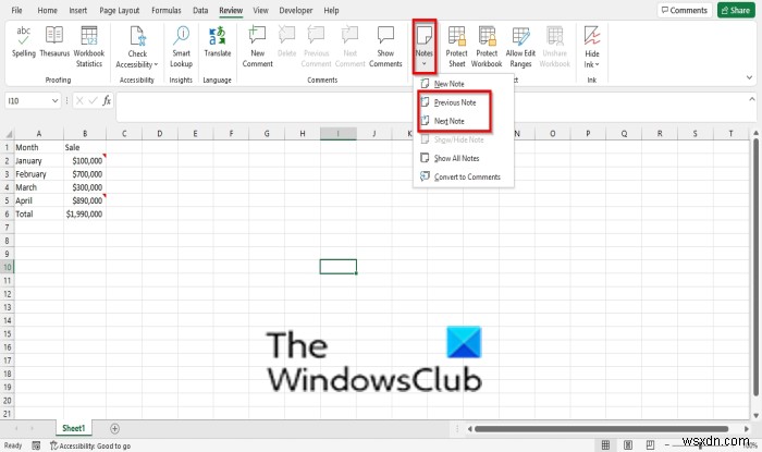 Cách thêm, chèn và sử dụng Ghi chú trong Excel