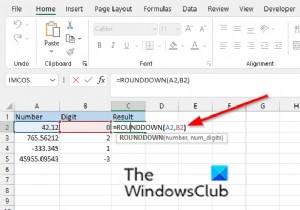 Cách sử dụng hàm ROUNDDOWN trong Excel