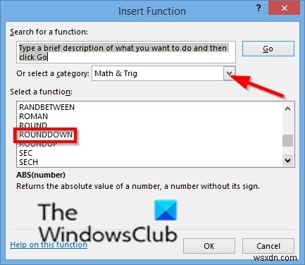 Cách sử dụng hàm ROUNDDOWN trong Excel