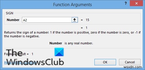 Cách sử dụng hàm SIGN trong Excel 