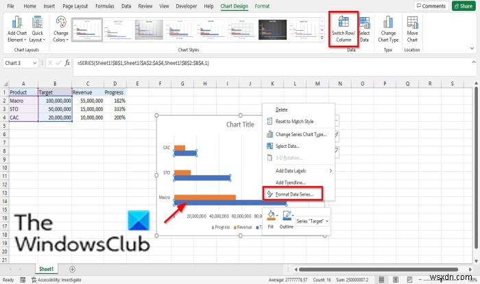 Cách tạo Biểu đồ tiến trình dạng thanh hoặc vòng tròn trong Excel 