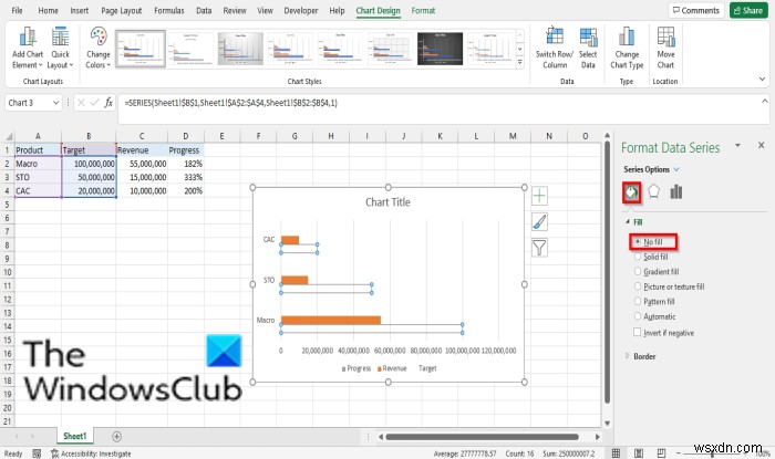 Cách tạo Biểu đồ tiến trình dạng thanh hoặc vòng tròn trong Excel 