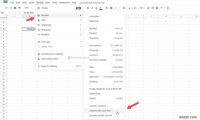 Cách thay đổi Định dạng Ngày trong Google Trang tính và Excel Online 