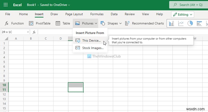 Cách chèn Hình ảnh trong Microsoft Excel và Excel Online 