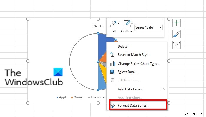 Cách tạo Biểu đồ nửa hình tròn trong Excel