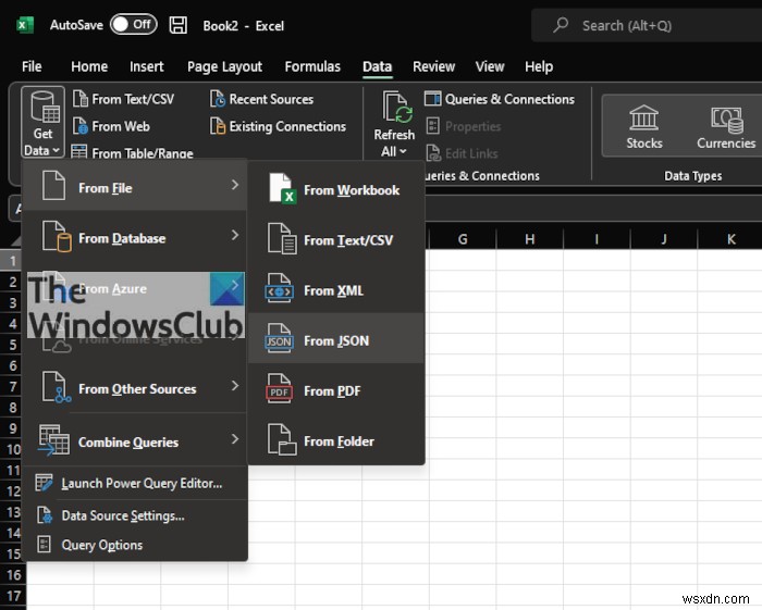 Cách chuyển đổi JSON thành tệp Excel CSV 