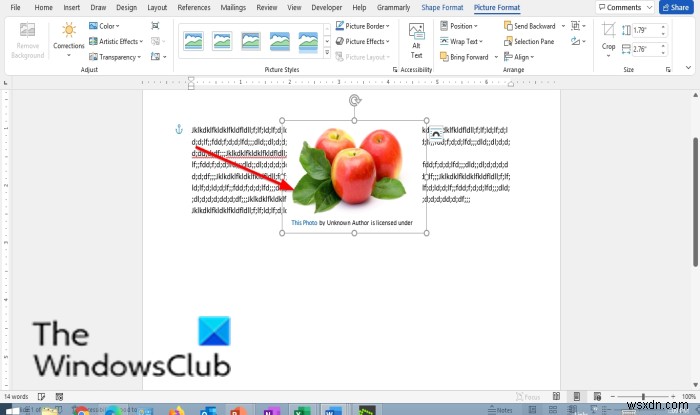 Cách di chuyển ảnh tự do trong Microsoft Word 