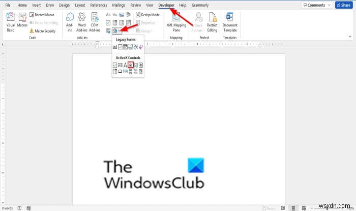 Cách thêm nút Radio trong tài liệu Microsoft Word 