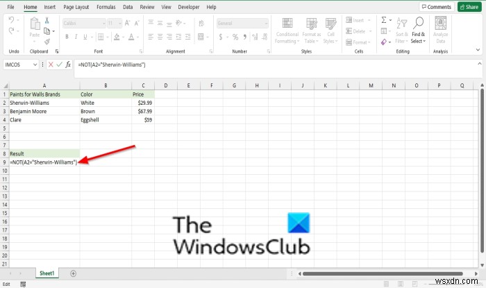 Cách sử dụng chức năng Không phải Microsoft Excel 