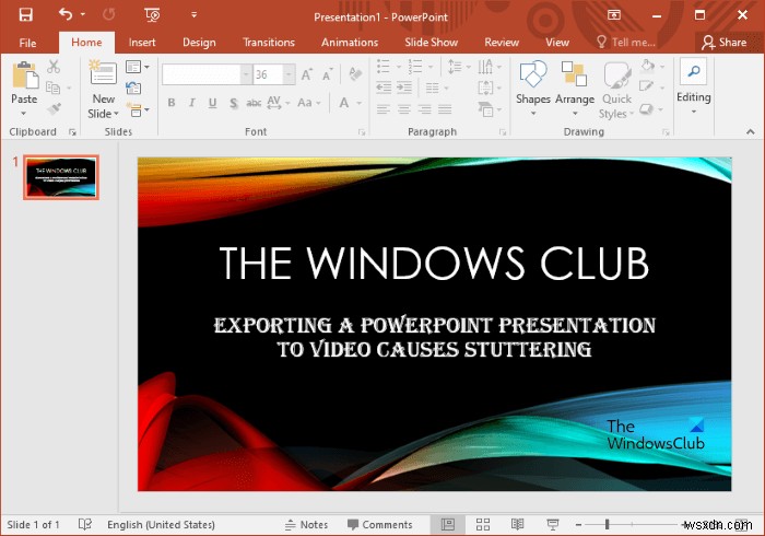 Xuất video PowerPoint gây ra hiện tượng giật hình hoặc trục trặc âm thanh 