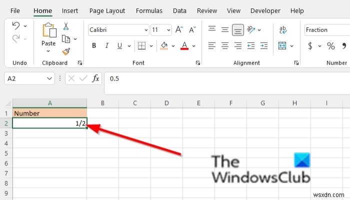 Cách hiển thị số dưới dạng phân số trong Excel 