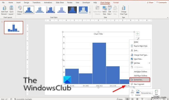 Cách tạo biểu đồ Histogram trong PowerPoint