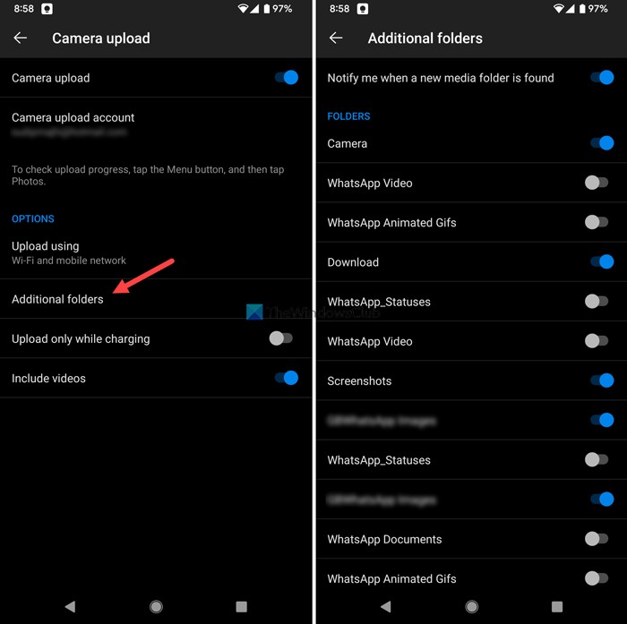 Tải lên Máy ảnh OneDrive không hoạt động trên Android; Làm thế nào để Bật hoặc Bật nó? 