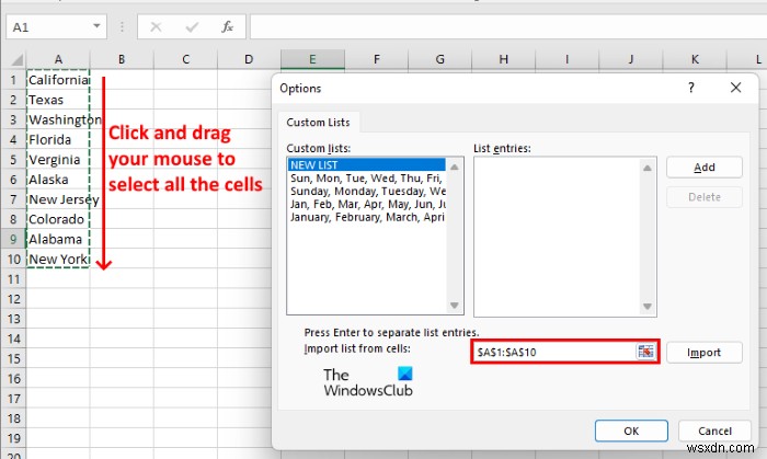 Cách tạo Danh sách tùy chỉnh trong Excel 