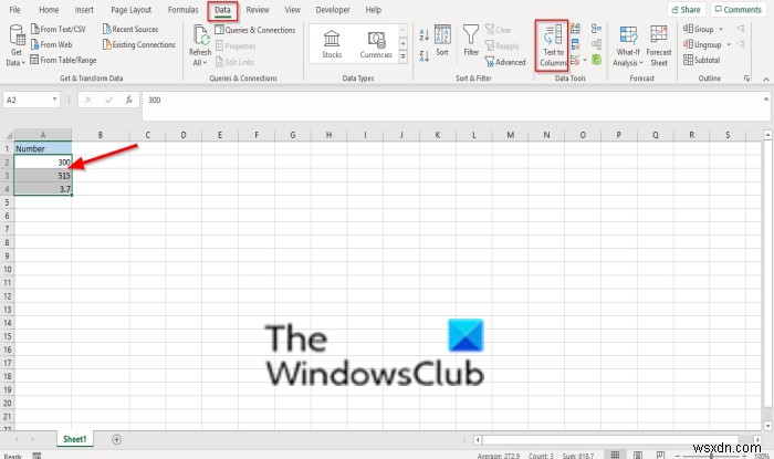 Cách chuyển đổi Số được lưu trữ dưới dạng Văn bản thành Số trong Excel 