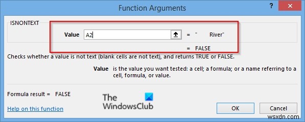 Cách sử dụng hàm ISNONTEXT trong Microsoft Excel 