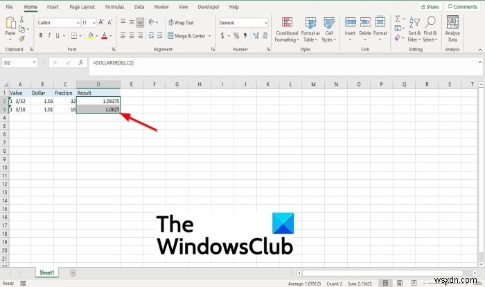 Cách sử dụng hàm DOLLARDE trong Microsoft Excel 