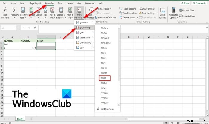 Cách sử dụng hàm IMSUB trong Microsoft Excel 