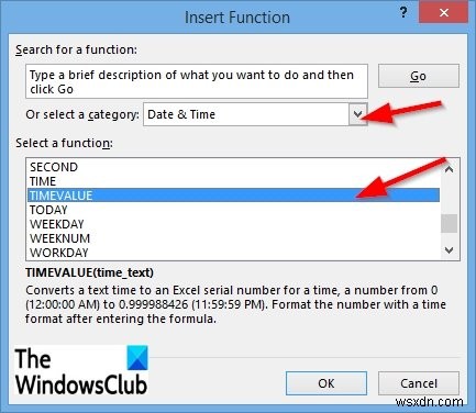 Cách sử dụng hàm TIMEVALUE trong Microsoft Excel 