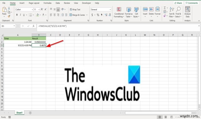 Cách sử dụng hàm TIMEVALUE trong Microsoft Excel 