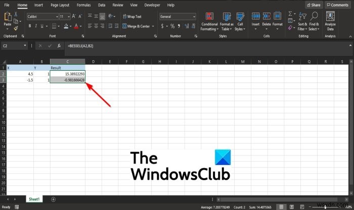 Cách sử dụng hàm BESSELI trong Microsoft Excel 