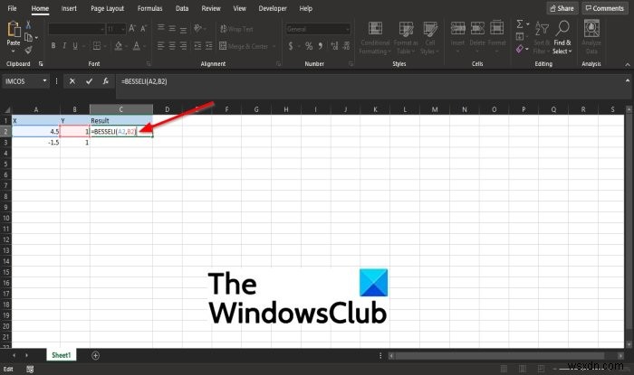 Cách sử dụng hàm BESSELI trong Microsoft Excel 