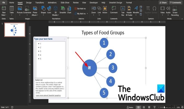 Cách tạo Danh sách Radial trong PowerPoint 