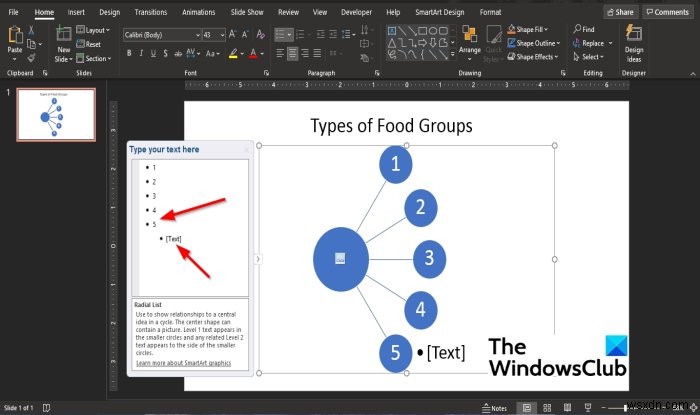 Cách tạo Danh sách Radial trong PowerPoint 