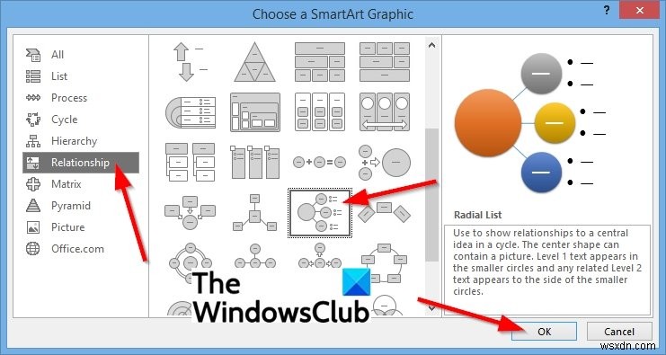 Cách tạo Danh sách Radial trong PowerPoint 