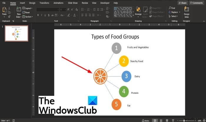 Cách tạo Danh sách Radial trong PowerPoint 