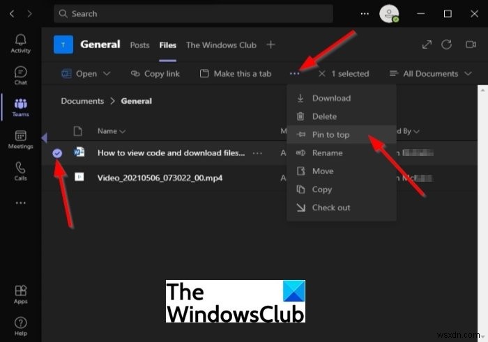 Cách ghim tệp trong Microsoft Teams lên đầu 